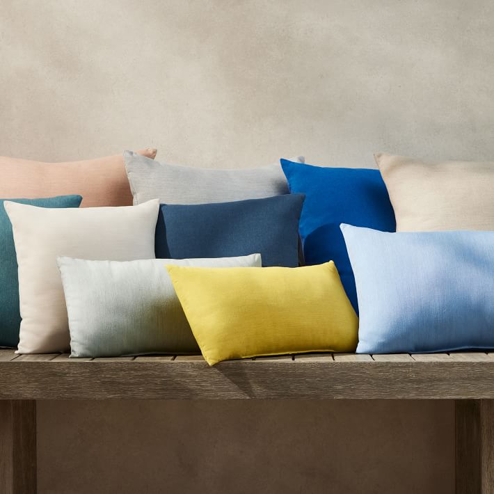 Sunbrella Solid Indoor/Outdoor Cast Pillow West Elm