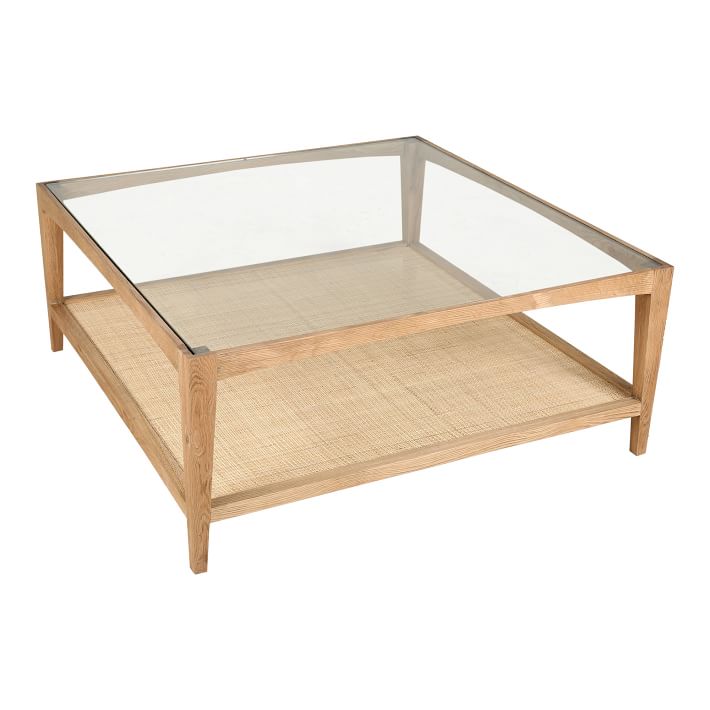 Cane Shelf Coffee Table Modern Living Room Furniture West Elm