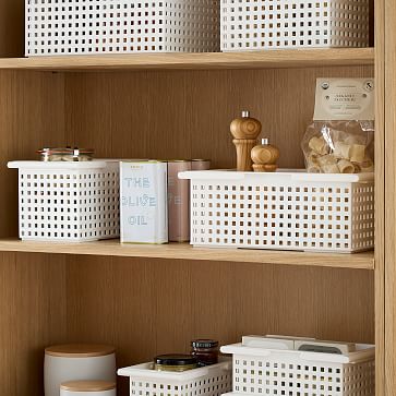 Stackable Plastic Baskets - Set of 2 | West Elm