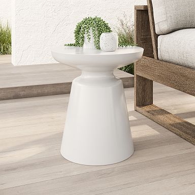 white martini side table