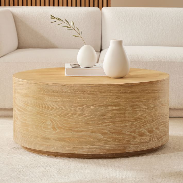 west elm drum storage coffee table