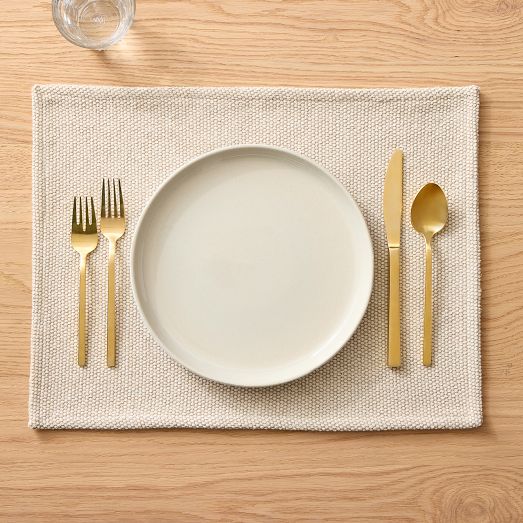 Textured Canvas Cotton Placemat Sets West Elm