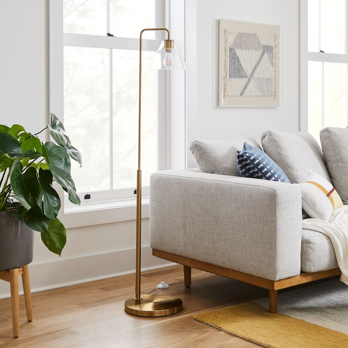 Sculptural Glass Cone Floor Lamp | West Elm