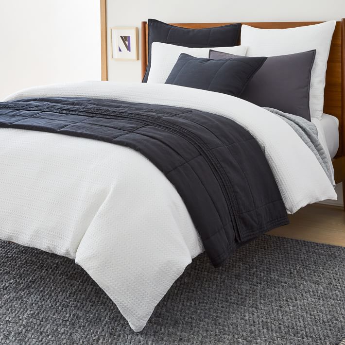 Organic Textured Waffle Duvet Cover & Shams West Elm