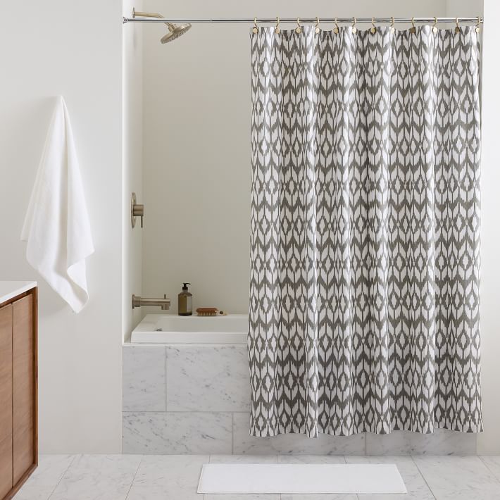 Diamond Ikat Shower Curtain West Elm