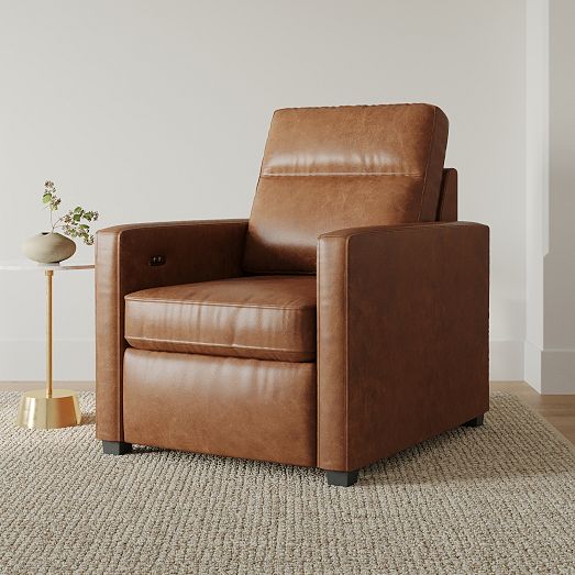 West Elm Harris Leather Power Recliner