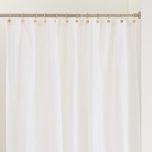 Solid Canvas Shower Curtain West Elm