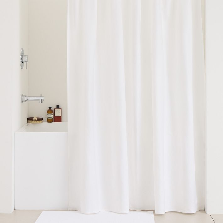 Solid Canvas Shower Curtain West Elm