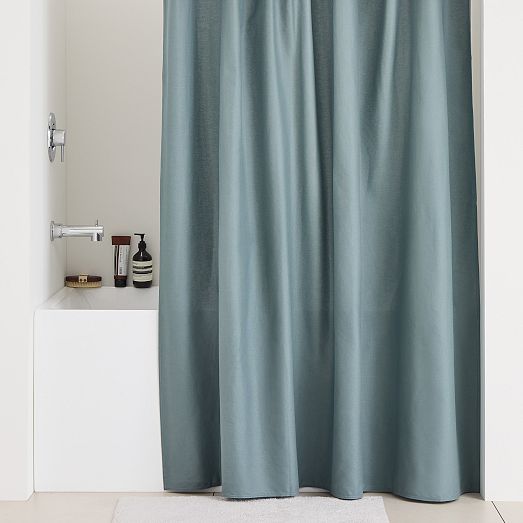 Solid Canvas Shower Curtain West Elm