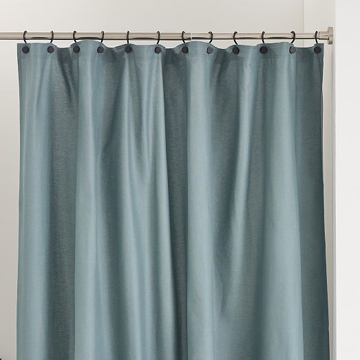 Solid Canvas Shower Curtain West Elm