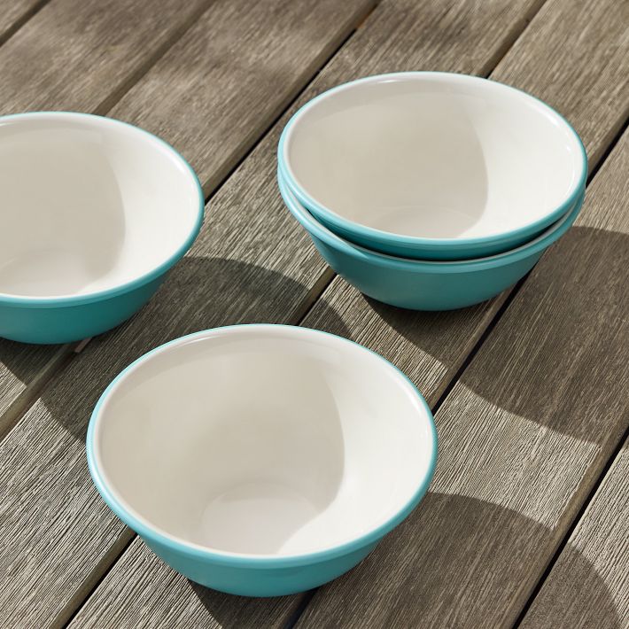 Flared PopTone Melamine Cereal Bowl Sets West Elm