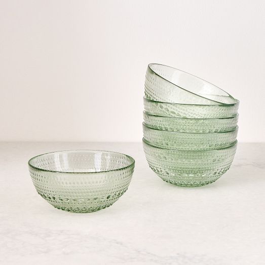 Jupiter Beaded Glass Cereal Bowls (Set of 6) West Elm