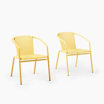 All-Weather Wicker Stacking Dining Chair (Set of 2) | West Elm