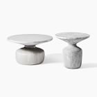 tambor concrete outdoor drum side table