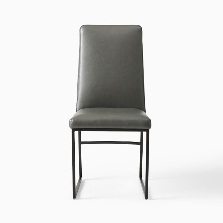 Range Vegan Leather High Back Dining Chair West Elm
