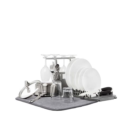 Udry Dish Rack w/ Drying Mat West Elm