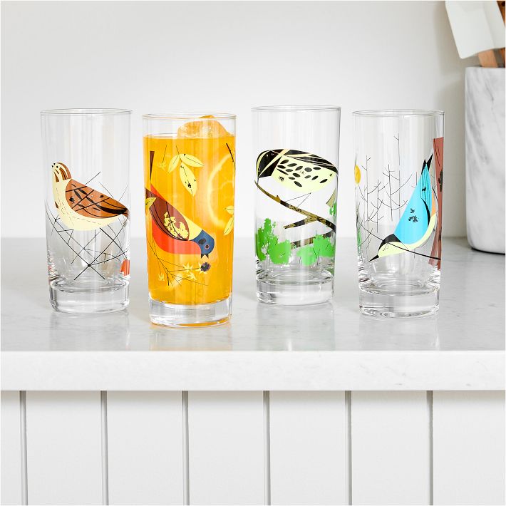 Fishs Eddy Charley Harper Bird Drinking Glasses West Elm