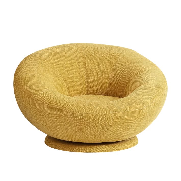 Petite Groovy Swivel Chair West Elm