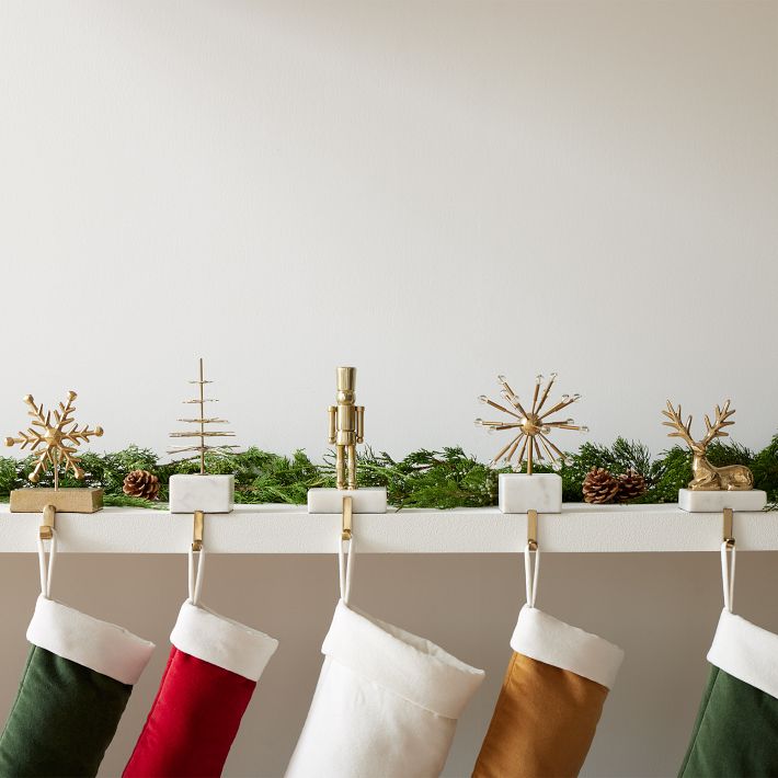 Sputnik Marble & Brass Stocking Holder West Elm