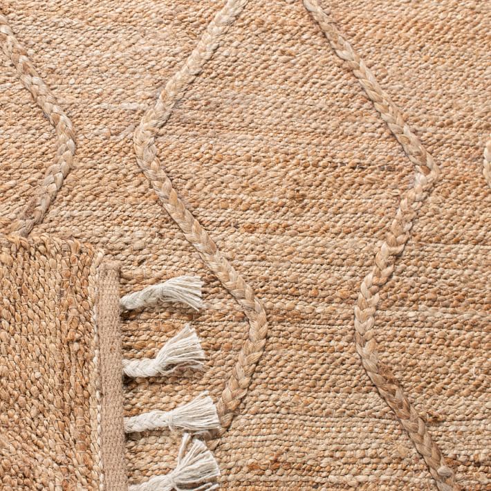 Raised Diamonds Jute Rug West Elm