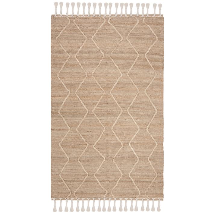 Raised Diamonds Jute Rug West Elm