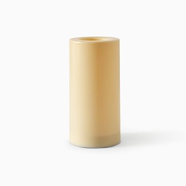 Flat Top Flicker Flameless Basic Candle, 6x12, 1 Wick, Unscented, Ivory