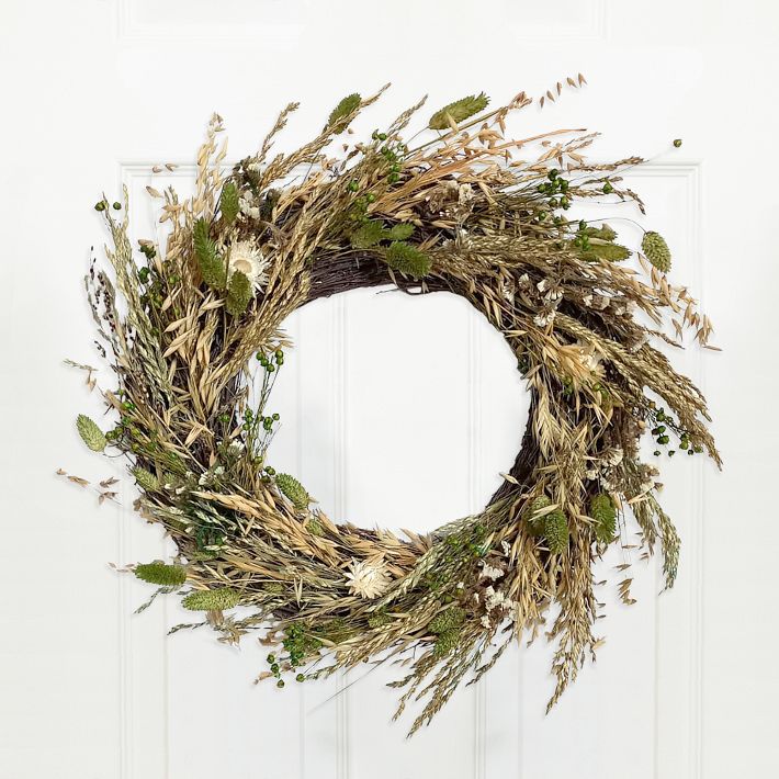 Dried Basil Mist Wreath | West Elm