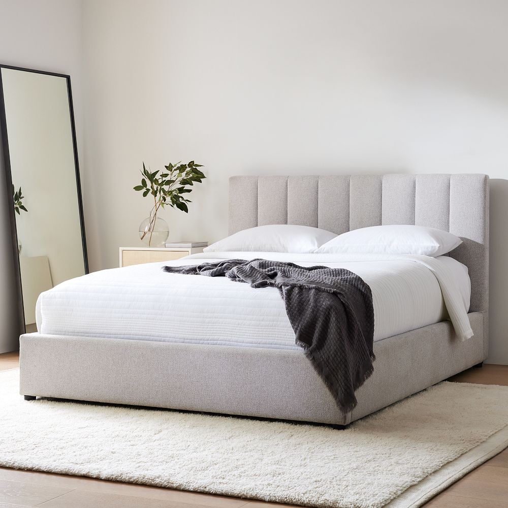 tufted low platform bed