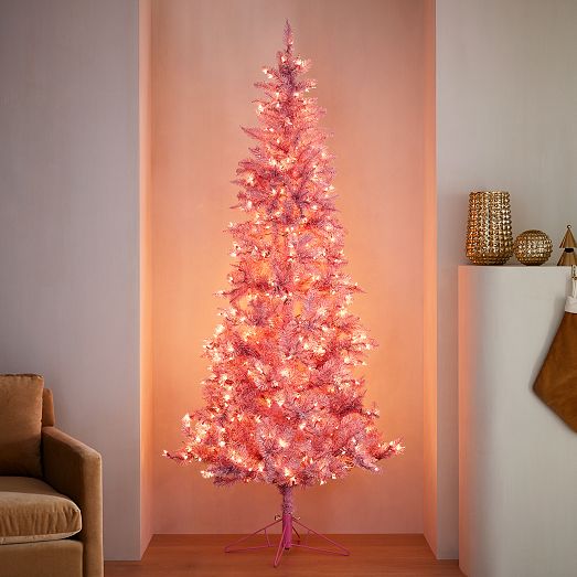 Pink Tinsel Christmas Tree | West Elm