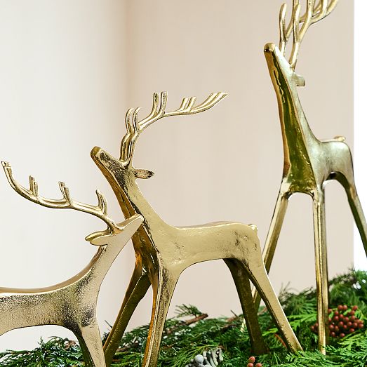 Rough Cast Reindeer - Antique Bronze | West Elm