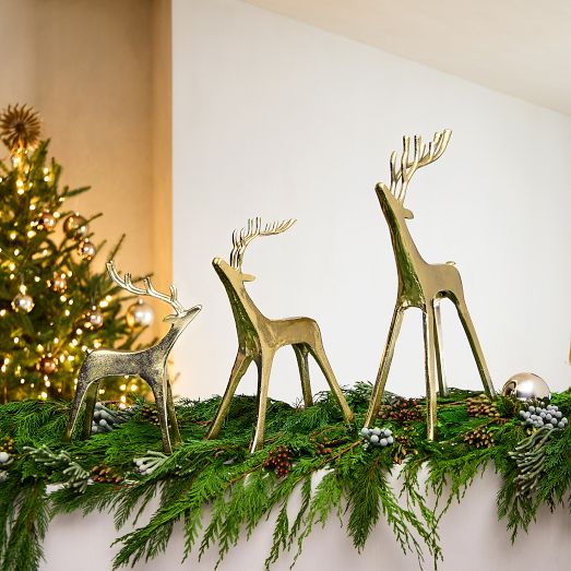 Rough Cast Reindeer - Antique Bronze | West Elm