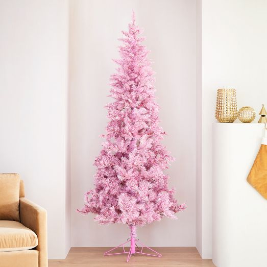 Pink Tinsel Christmas Tree West Elm