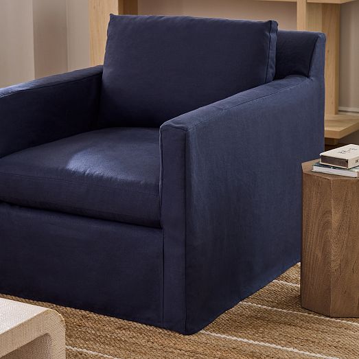 Marin Skirted Slipcover Chair West Elm