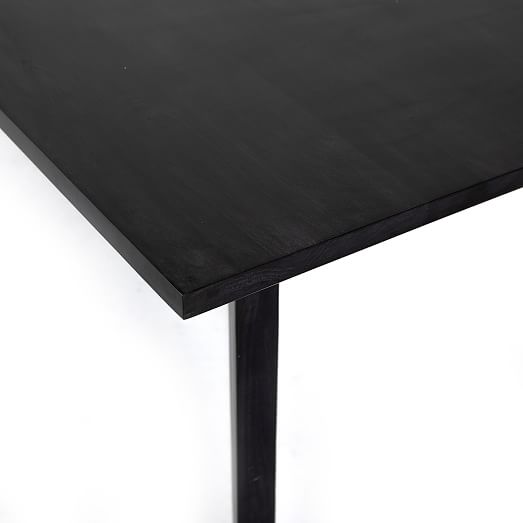 Black Wash Dining Table (87") West Elm