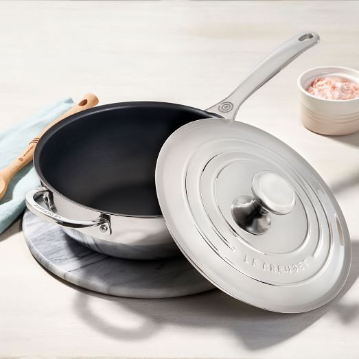 Le Creuset NonStick Stainless Steel Saucier Pan West Elm
