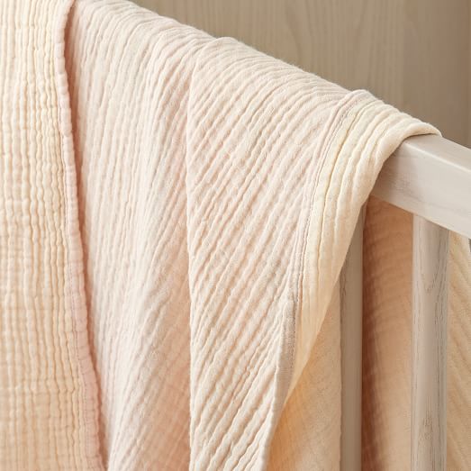 Organic Reversible Gauze Baby Blanket West Elm