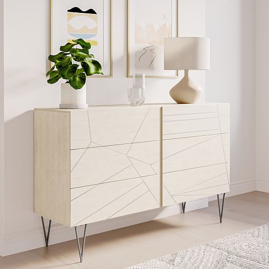 Roar & Rabbit™ Brass Geo Inlay 6Drawer Dresser (54") West Elm