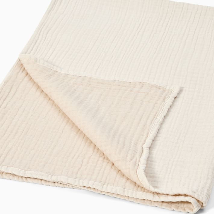 Organic Reversible Gauze Baby Blanket West Elm