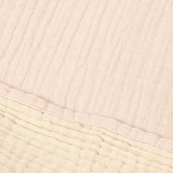 Organic Reversible Gauze Baby Blanket West Elm