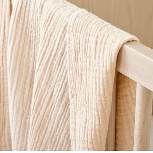 Organic Reversible Gauze Baby Blanket West Elm