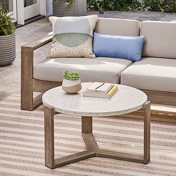 Mosaic Outdoor Coffee Table - Terrazzo | West Elm