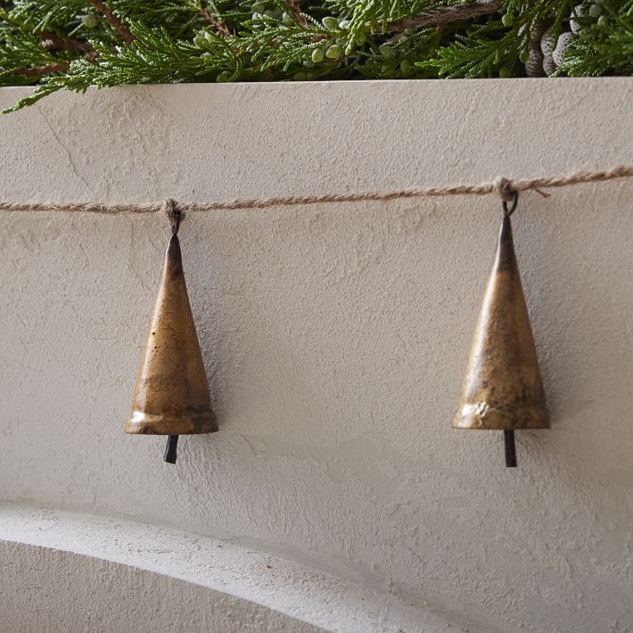 Tarnished Brass Bell Garland West Elm