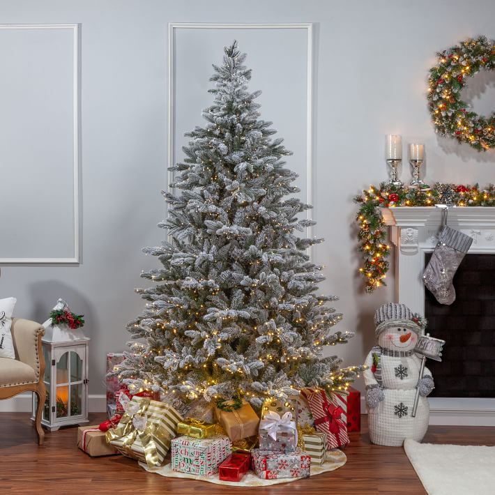 Flocked Redwood Christmas Tree - 7.5' | West Elm