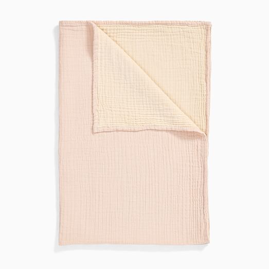 Organic Reversible Gauze Baby Blanket | West Elm