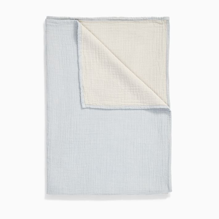 Organic Reversible Gauze Baby Blanket | West Elm