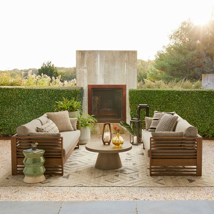 Fringe Stripe Indoor/Outdoor Pillow West Elm