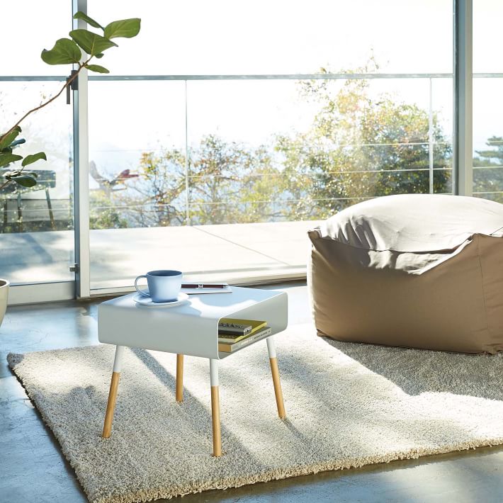 Yamazaki Plain Side Table w/ Storage Shelf West Elm