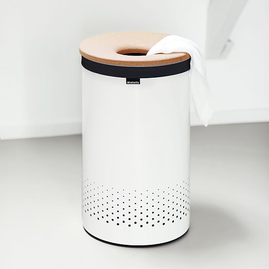 Brabantia Lidded Steel Hamper West Elm