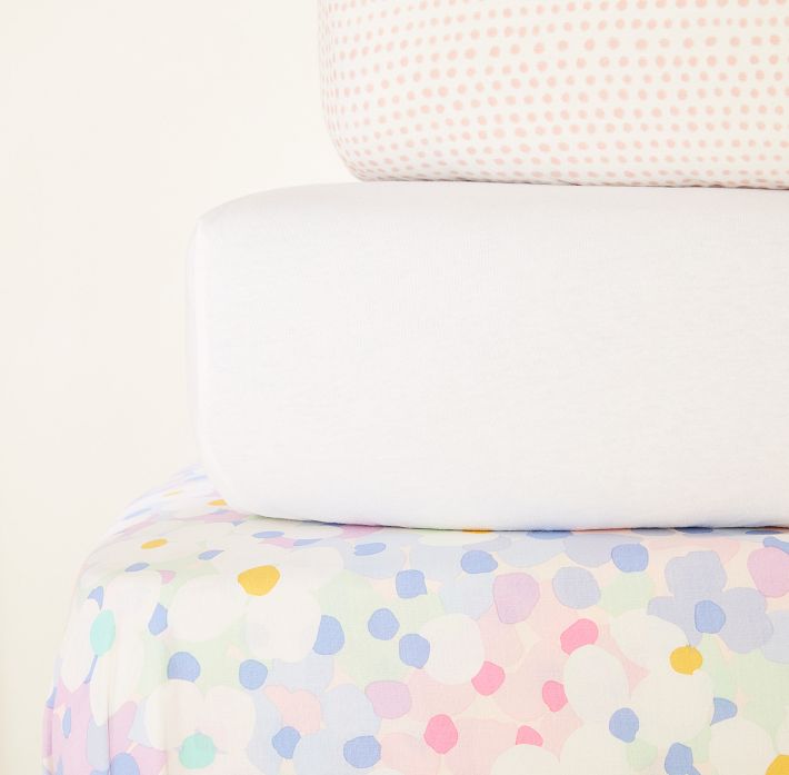 Painted Daisy Crib Fitted Sheet Bundle Orchid West Elm