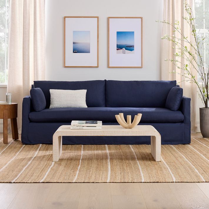 Marin Skirted Slipcover Sofa (71"94") West Elm